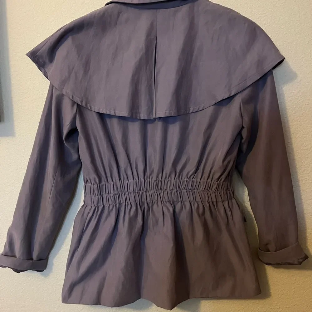 Real Coco Womens’ Cape Jacket Lightweight‎ SZ XS (Lilac Color)
